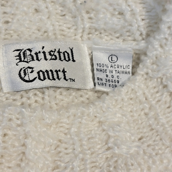 Bristol Court VINTAGE Ivory Sweater Large - Picture 6 of 7